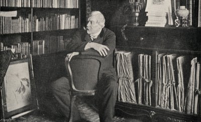 Edmond de Goncourt in his study by French Photographer